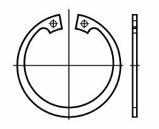 Pojistné kroužky do otvoru - vnitřní segrovky DIN 472, vnější průměr 16 mm, balení 10 kusů